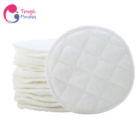 ToughMomma 4- in-1 Reusable Washable Nursing Pads for Breastfeeding