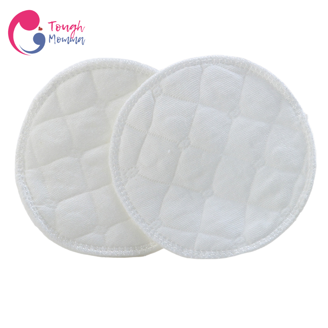 ToughMomma 4- in-1 Reusable Washable Nursing Pads for Breastfeeding